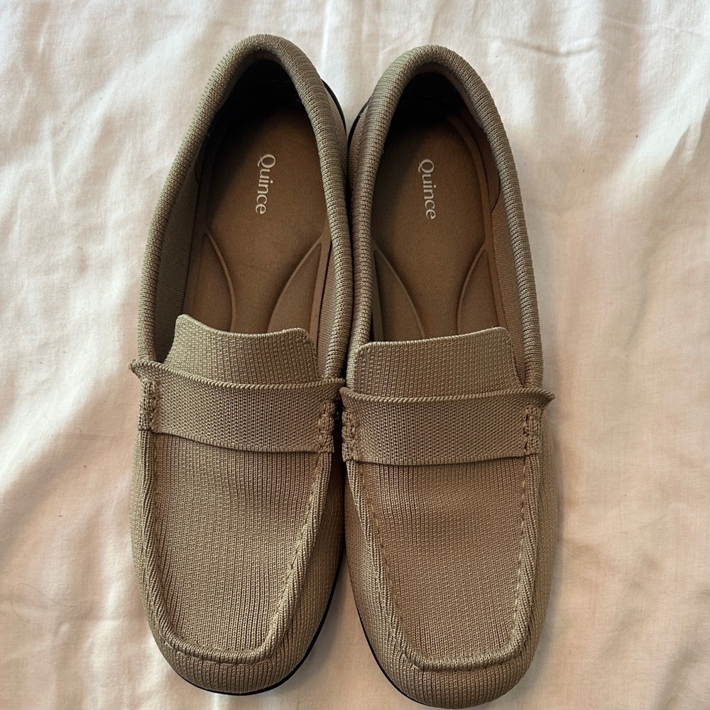 Quince Women's khaki color washable Loafers